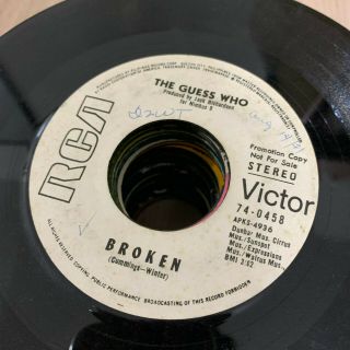 The Guess Who 45 Rpm Philippines 7 " Broken