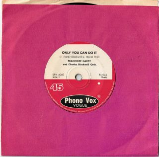 Francoise Hardy - Only You Can Do It Ultrarare 1966 Aussie Single Release