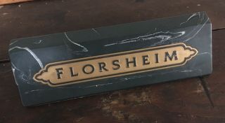 Vintage Florsheim Shoes Advertising Desk Table Top Sign Store Counter Display
