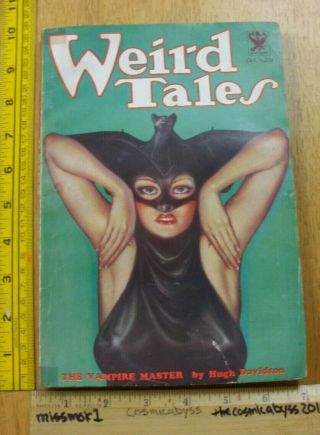 Weird Tales October 1933 Pulp Vintage Robert E Howard Brundage Batwoman Cover