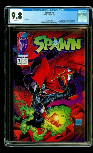 Spawn 1 Cgc 9.  8 White Pages - 1st Appearance Of Spawn (al Simmons) Mcfarlane