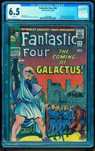 FANTASTIC FOUR 48 CGC 6.  5 WHITE BRIGHT COLORS NO MARKS NICER THAN MOST 7.  0 2