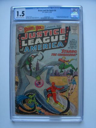 Brave And The Bold 28 Silver Age 1st Appearance Justice League Dc 1960 Cgc 1.  5