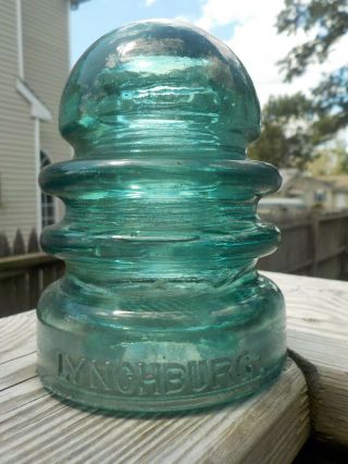 Green Aqua Cd 205 Lynchburg Glass Insulator