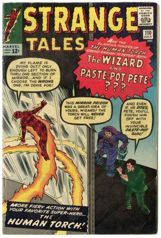 Strange Tales 110 Vg/fn 5.  0 Ow/white Pages 1st App.  Dr.  Strange Marvel 1963
