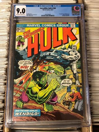 Incredible Hulk 180 Cgc 9.  0 1st Cameo App Wolverine Marvel Comics
