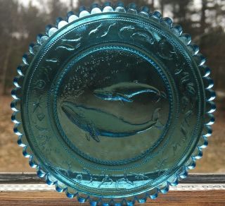 Humpback Whale Thornton W Burgess Pairpoint Glass Cup Plate Rare Whales No Name