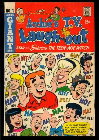 Archie’s T.  V.  Laugh - Out 1 Sabrina The Teen - Age Witch Comic 1969 Vg,