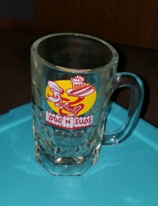Dog N Suds Red And Yellow Logo Root Beer Glass Mug