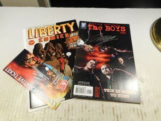 The Boys 1,  Signed By Ennis,  Vf,  And Cbldf Liberty Comics 1,  Vf,