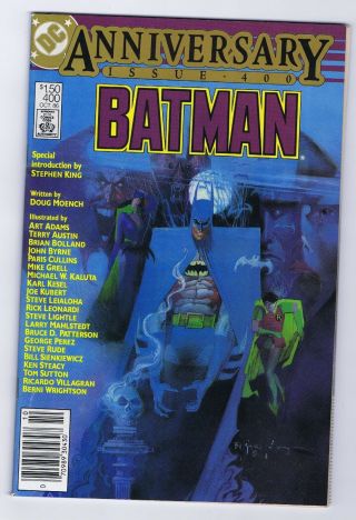 Batman 400 8.  5 9.  0 Glossy Intro By Stephen King Anniversary Joker Newstand Dd