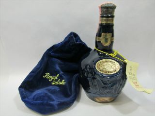Chivas Royal Salute 21 Yeaer Old Scotch Whisky Whiskey W/velvet Bag Empty Bottle