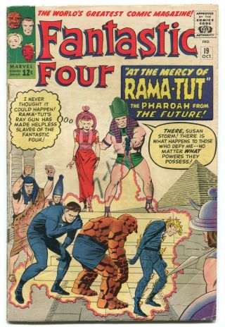 1963 Marvel Comics Fantastic Four 19 First Rama - Tut Appearance Jack Kirby Key