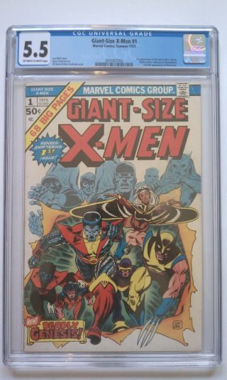 Giant Size X - Men 1 Cgc 5.  5 Comic 1975 1st X - Men Storm Nightcrawler