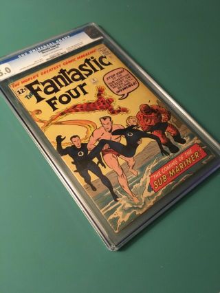 Fantastic Four 4 Cgc 5.  0 Cr/ow Pages