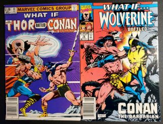 What If? 39 (1st Series) 1983 Thor/conan & What If 16 Wolverine/conan 1990 Nm