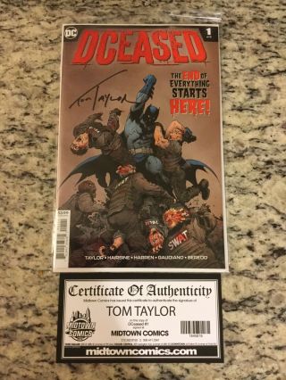 Dceased 1 Signed Tom Taylor Nm Dc Comics