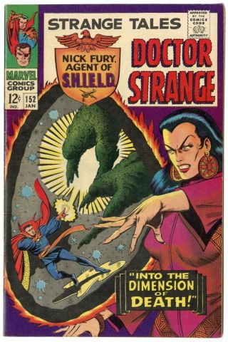 Strange Tales 152 Vf/nm 9.  0 Ow/white Pages Nick Fury Dr.  Strange Marvel 1967
