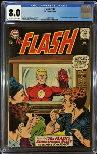 Flash 149 Cgc 8.  0 12/1964 Kid Flash & Abra Kadabra Appearance