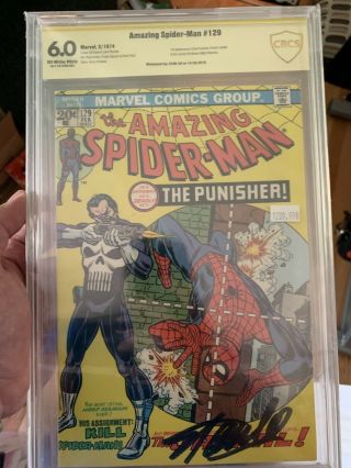 The Spider - Man 129 (feb 1974,  Marvel) 1st Punisher Cbcs 6.  0 Ss Stan Lee