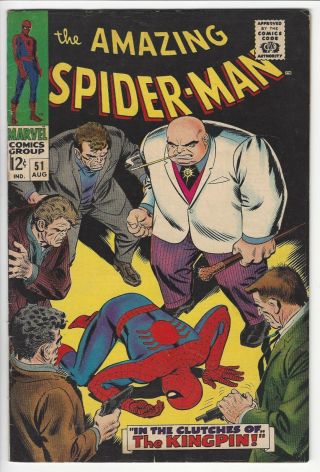 Spider - Man 51 Fn,  2nd Appearance The Kingpin :)