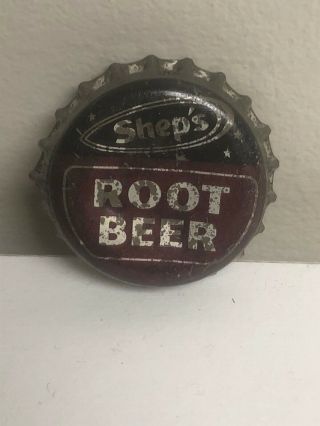 Sheps Root Beer Cork Soda Bottle Cap Pittston Pa Rare Htf Sign 