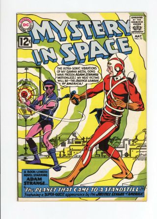 Mystery In Space 75 Vf,  8.  5 - 1962 - Adam Strange & Justice League