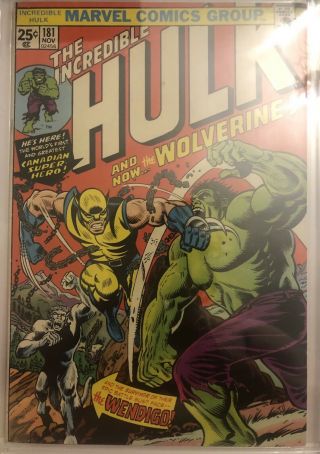 INCREDIBLE HULK 181 CGC 5.  0 1st appearance of WOLVERINE 11/1974 4