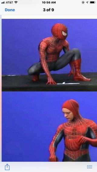 Authentic Spiderman Movie Wardrobe Costume Prop