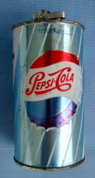 Vintage 1964 Pepsi - Cola Soda Can/cigarette Lighter