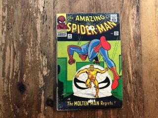 Spider - Man 35 (marvel Comics 1966) Molten Man Appearance Silver Age B
