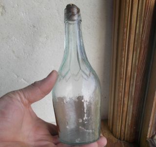 F&j Heinz & Co Pittsburgh Peened Out But Visible 1880 Sawtooth Sauce Bottle