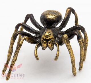 Solid Brass Figurine Of Tarantula Spider Totem Talisman Ironwork