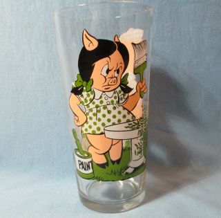 Warner Bros Petunia & Porky Pig Pepsi 1976 Promotion Glass Tumbler