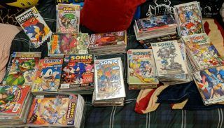 Complete Archie Sonic The Hedgehog Comic Series (484 Issues,  9 Autographed)