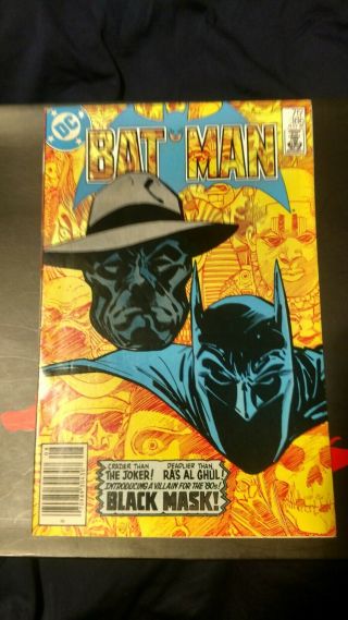 Batman Comic Book 386 First Black Mask,  Dc Comics 1985 Near Unread