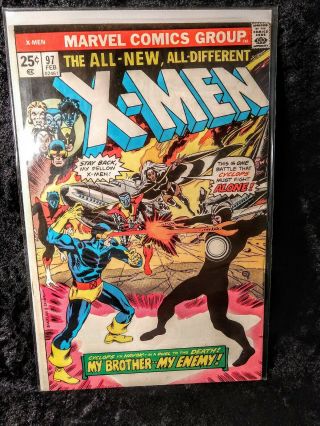 The X - Men 97 (vol.  1) 1st App Polaris Lilandra Eric February 1976 F/vf 7.  0