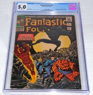 Fantastic Four 52 Cgc Universal Grade Stan Lee 1st Black Panther Comic Appear