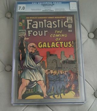 Fantastic Four 48 Cgc 7.  0 | Marvel 1966 | 1st Sliver Surfer & Galactus Stan Lee