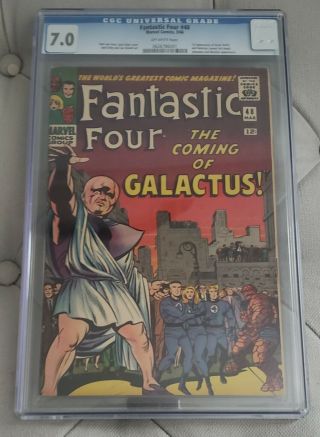 Fantastic Four 48 CGC 7.  0 | Marvel 1966 | 1st Sliver Surfer & Galactus Stan Lee 2