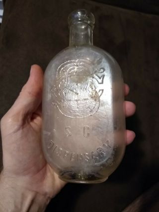 Sc South Carolina Jojo Dispensary Flask Half Pint P.  Bros Monogram
