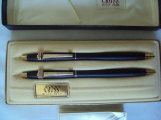 Vintage Exxon Mobil Gas/oil Co.  Cross Pen & Pencil Set Nib