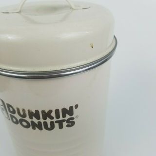 Dunkin’ Donuts Coffee Tin Retro Logo Beige Brown Interior 5 