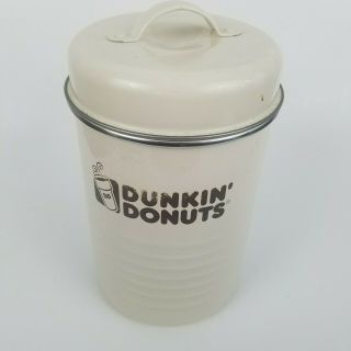 Dunkin’ Donuts Coffee Tin Retro Logo Beige Brown Interior 5 