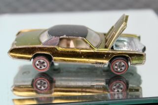 Hot Wheels Redline Custom Eldorado in Olive Green w White interior US 3