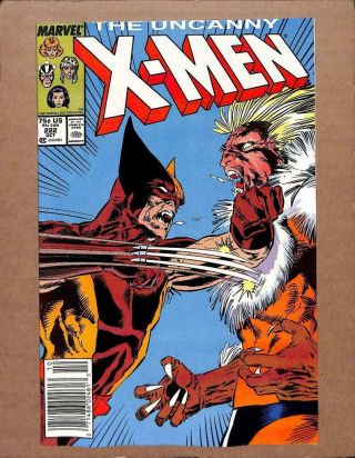 X - Men 222 - Near 9.  6 Nm - Wolverine Battles Sabretooth Marvel Comics