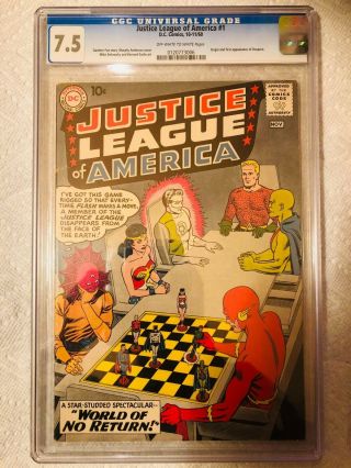 1960 Justice League Of America 1 1st Jla In Title 1st Despero Ow Cgc 7.  5