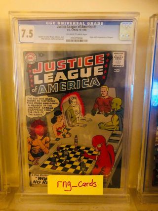 1960 JUSTICE LEAGUE OF AMERICA 1 1ST JLA IN TITLE 1ST DESPERO OW CGC 7.  5 7