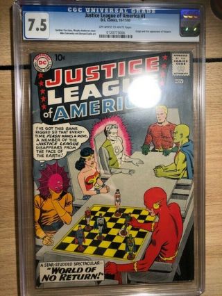1960 JUSTICE LEAGUE OF AMERICA 1 1ST JLA IN TITLE 1ST DESPERO OW CGC 7.  5 9