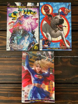Supergirl 33 B Variant & Superman 14 A & B Recalled Dc Comics - 3 Cover Set
